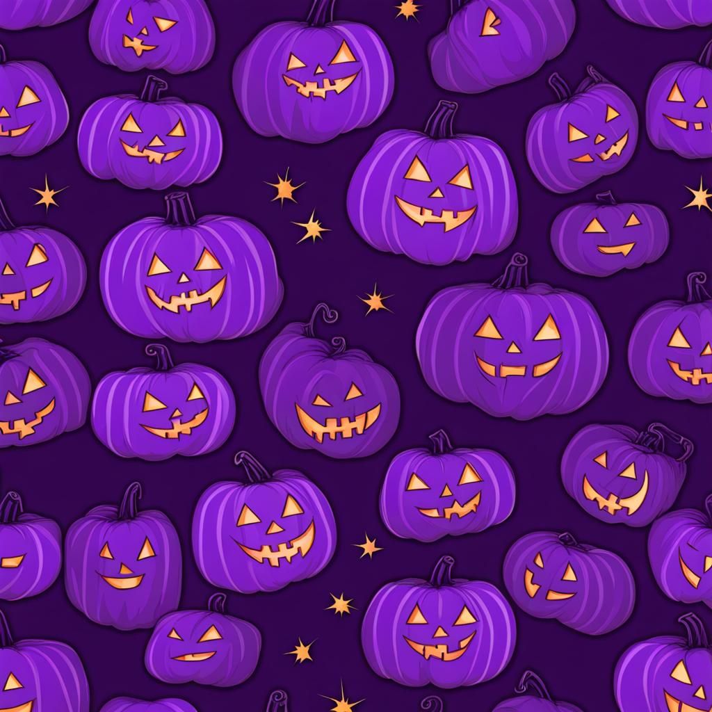 Vibrant Purple Jack O'Lantern