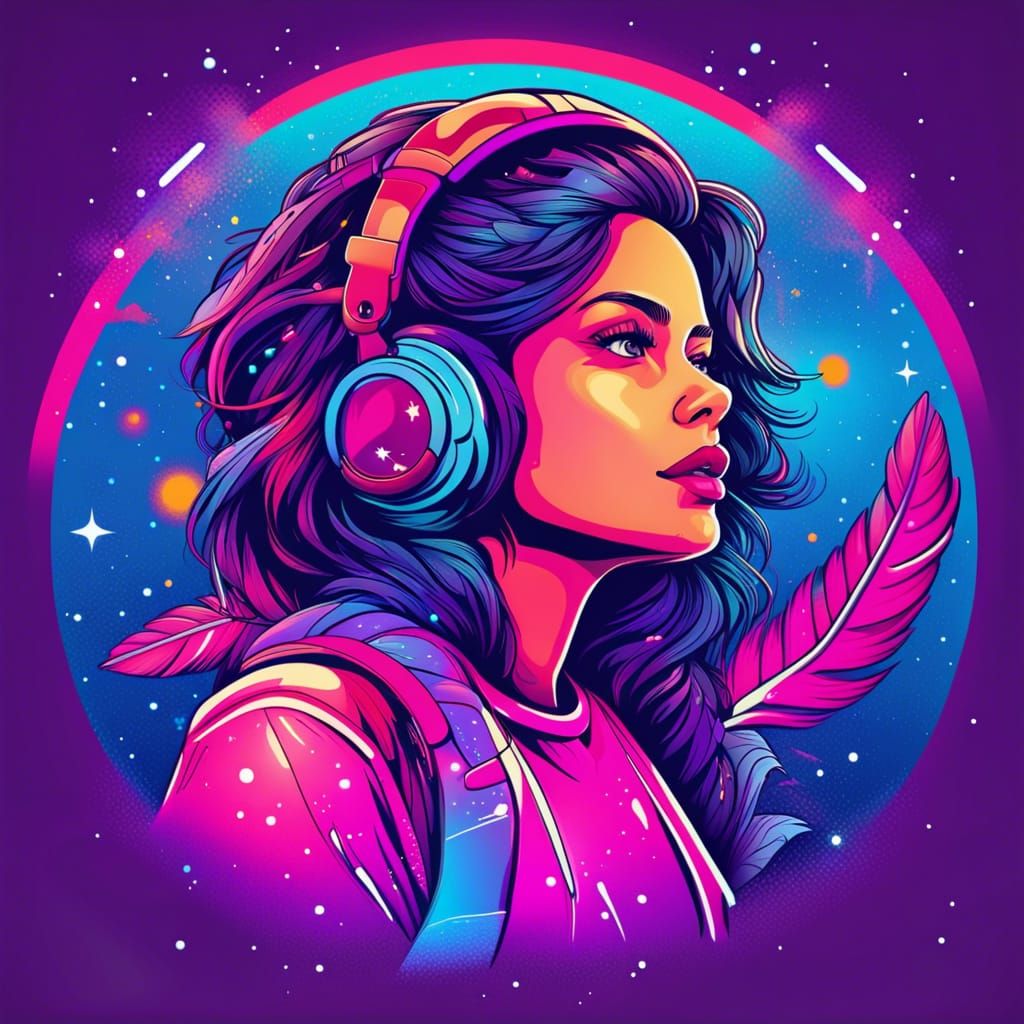 Galaxy inside a woman