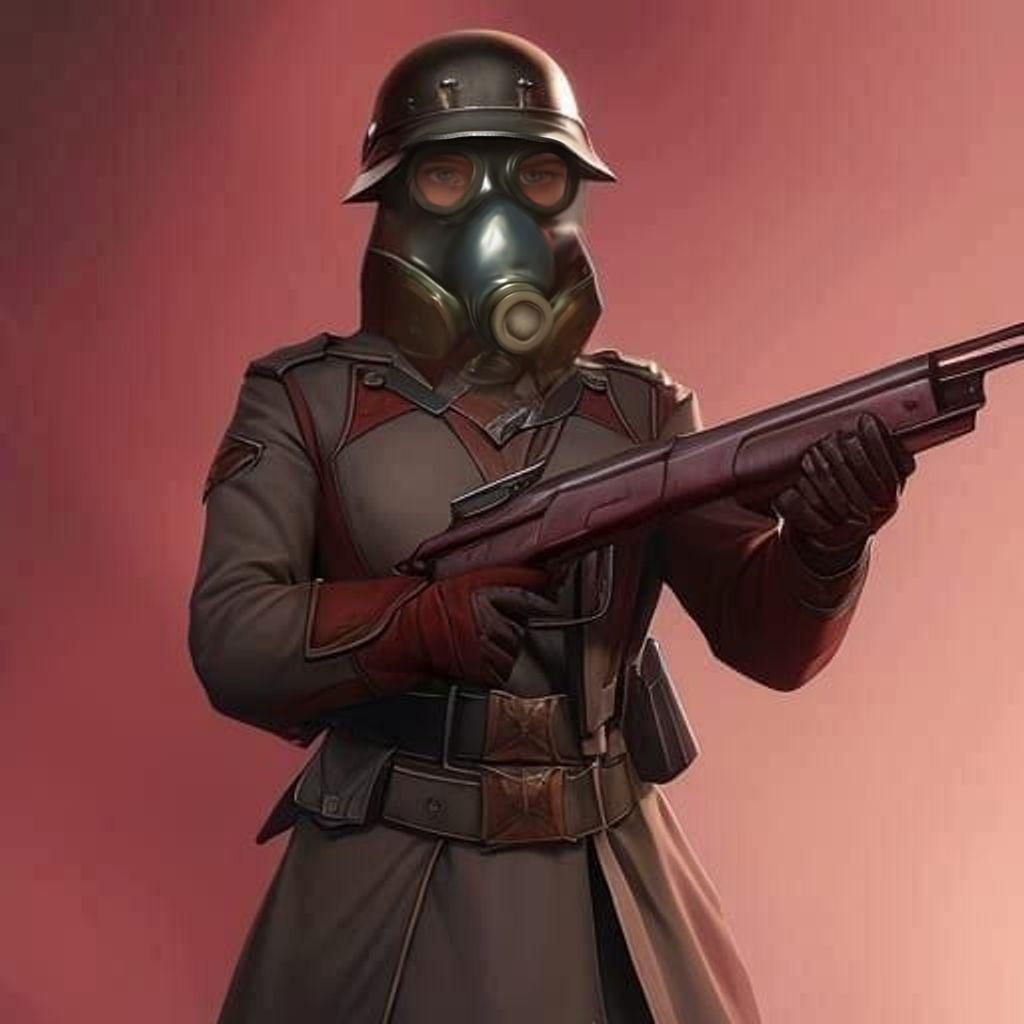 Worn Gas Mask with Small Holes