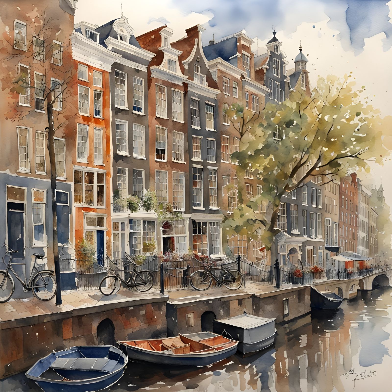Amsterdam City Scene
