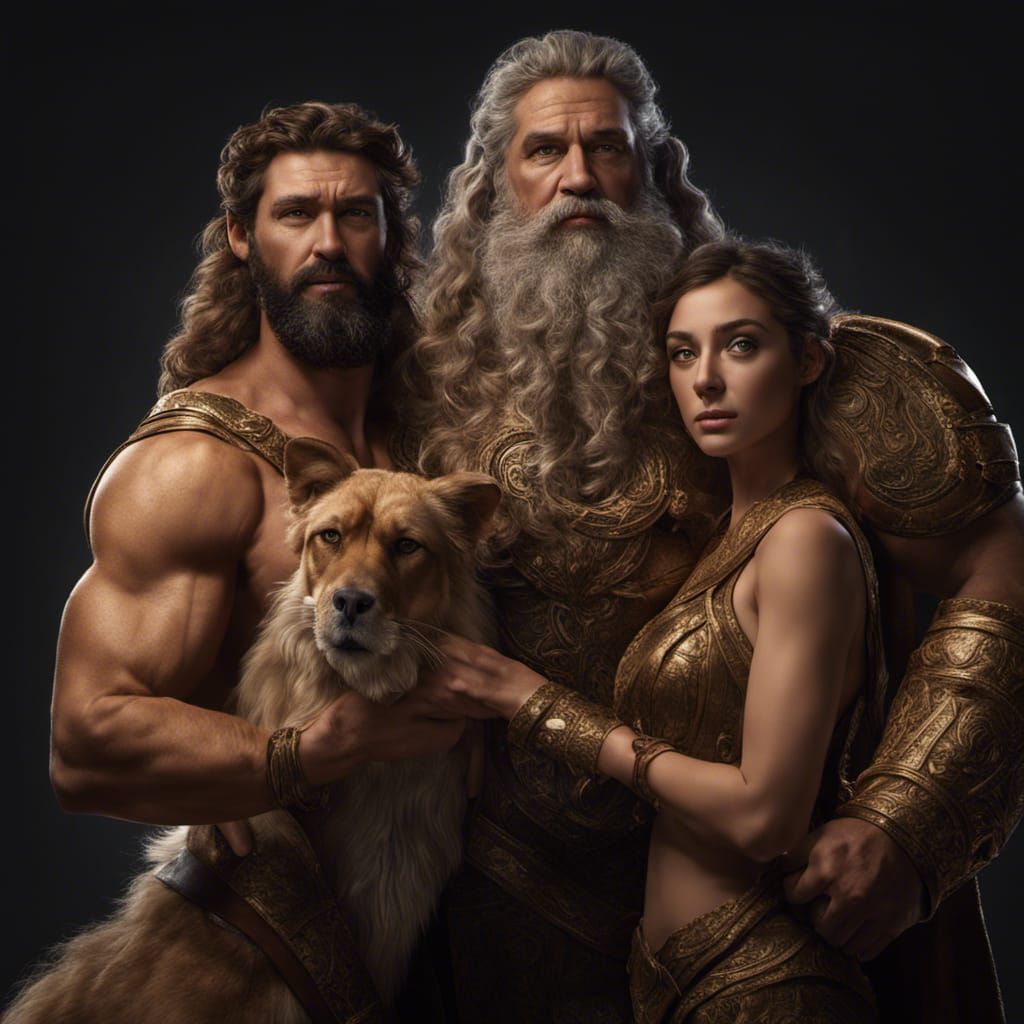 Hercules Zeus and Hera family portrait
