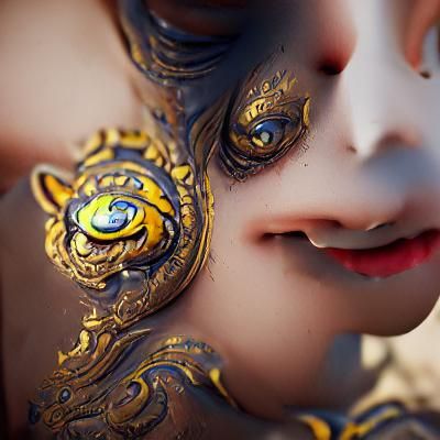 Detailed Chimera Painting: Unreal Engine Art
