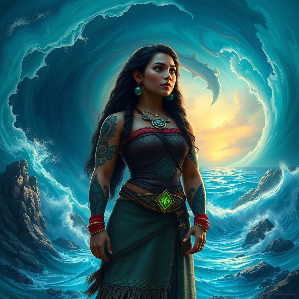 Moana Stands Tall Amidst Oceanic Vortex