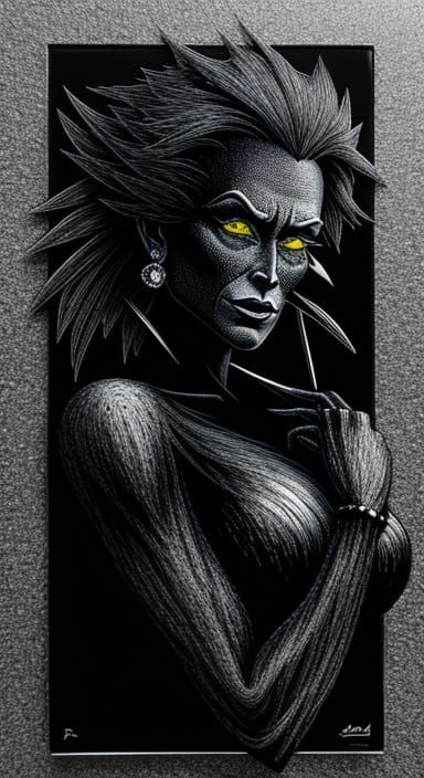 Cellulose Scratchboard Art