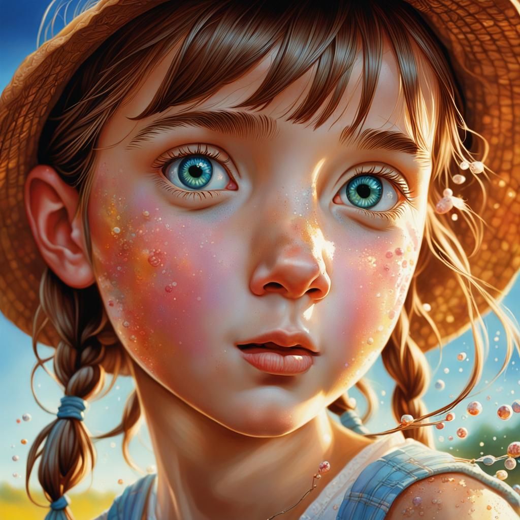 Detailed Hyperrealistic Portrait in Splash Art Style