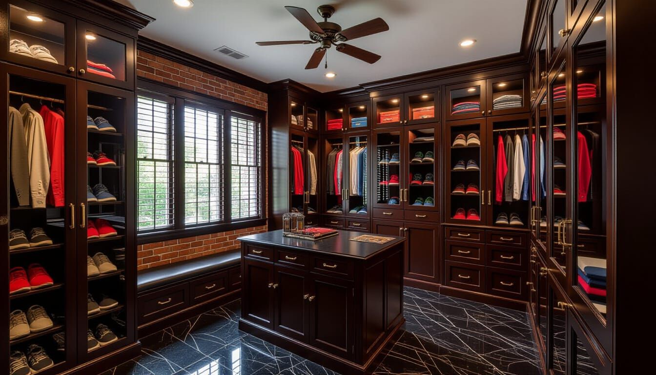Victorian Walk-In Closet with Gothic Romantic Style