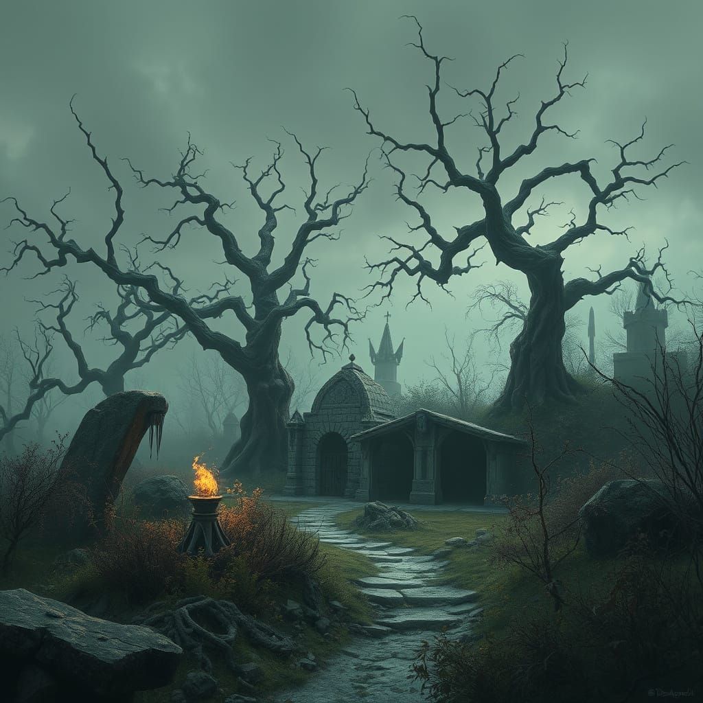 Eerie Fey Necropolis of Ydravayne