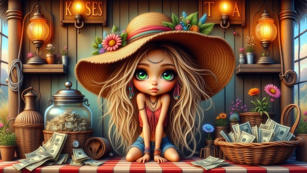 <lora:Bohemian Whimsy:1.0> <lora:Hand Drawn Bohemian:1.0> <l...