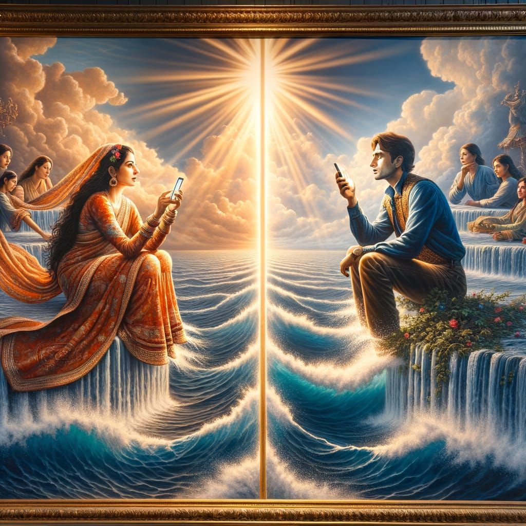 Couple Connected Across the Ocean