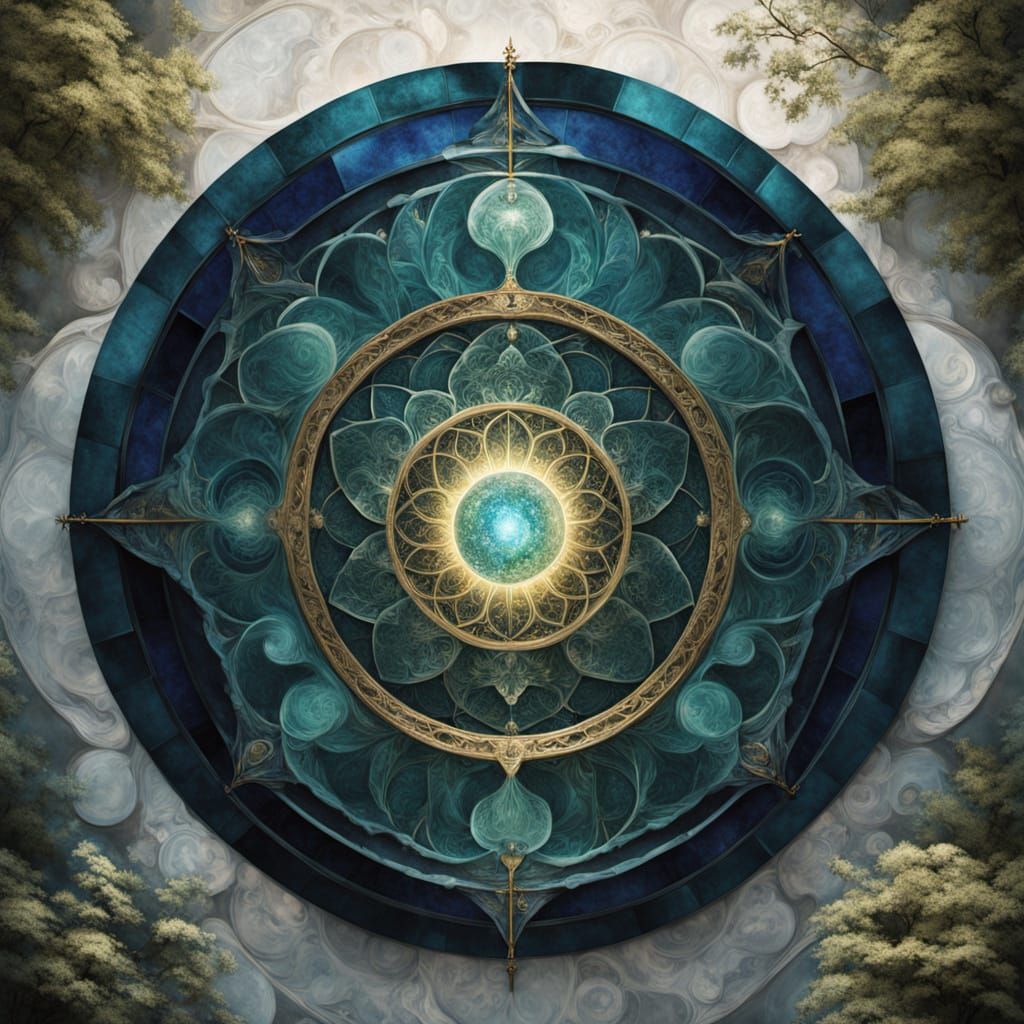 Luminous Water Sphere Vibrating with Sacred Sound