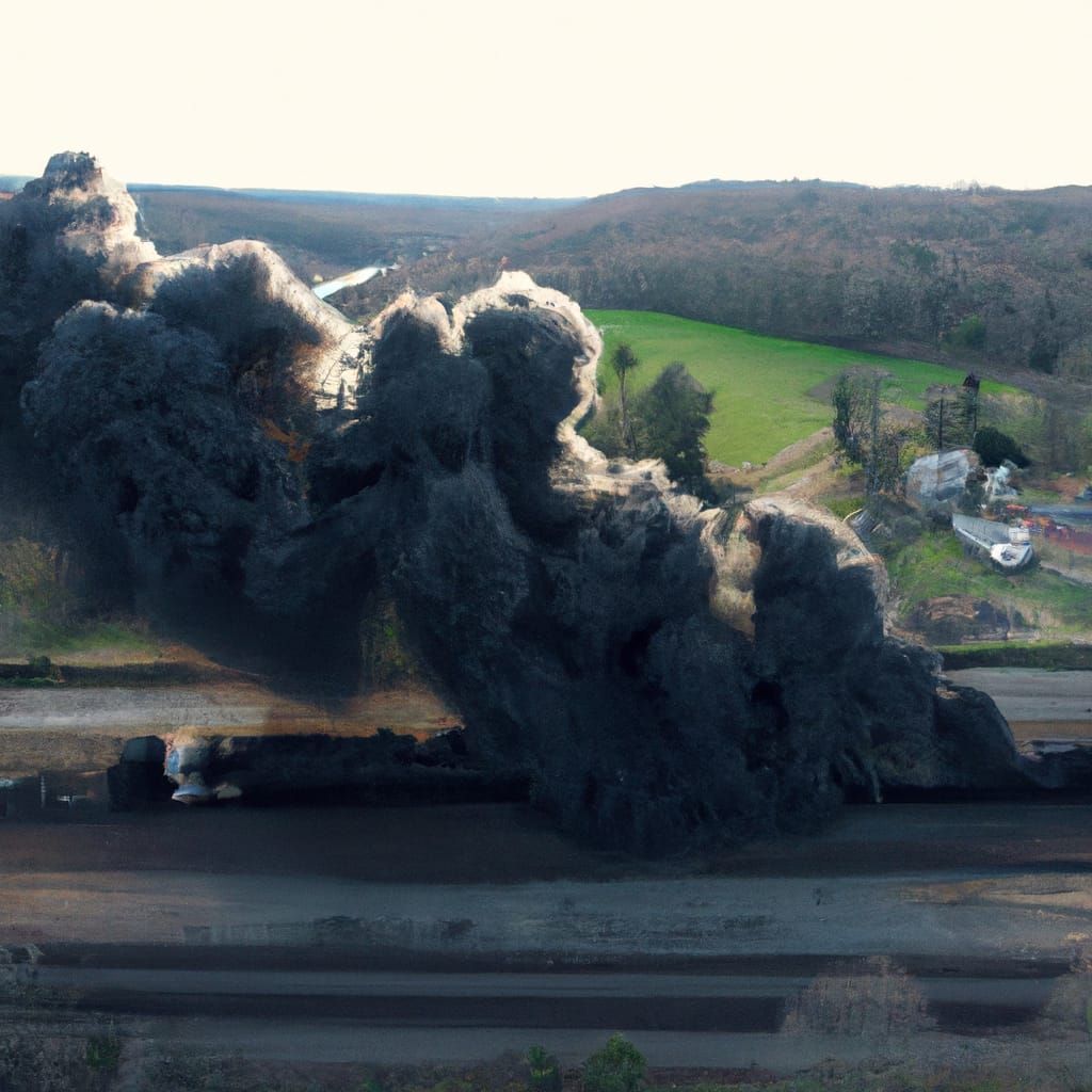 Toxic Train Wreck in Palestine, Ohio: Vivid, Realistic Horro...