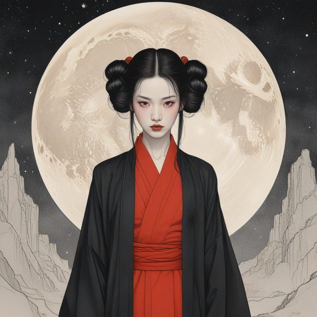 Eastern Sith Goddess Under Double Moons