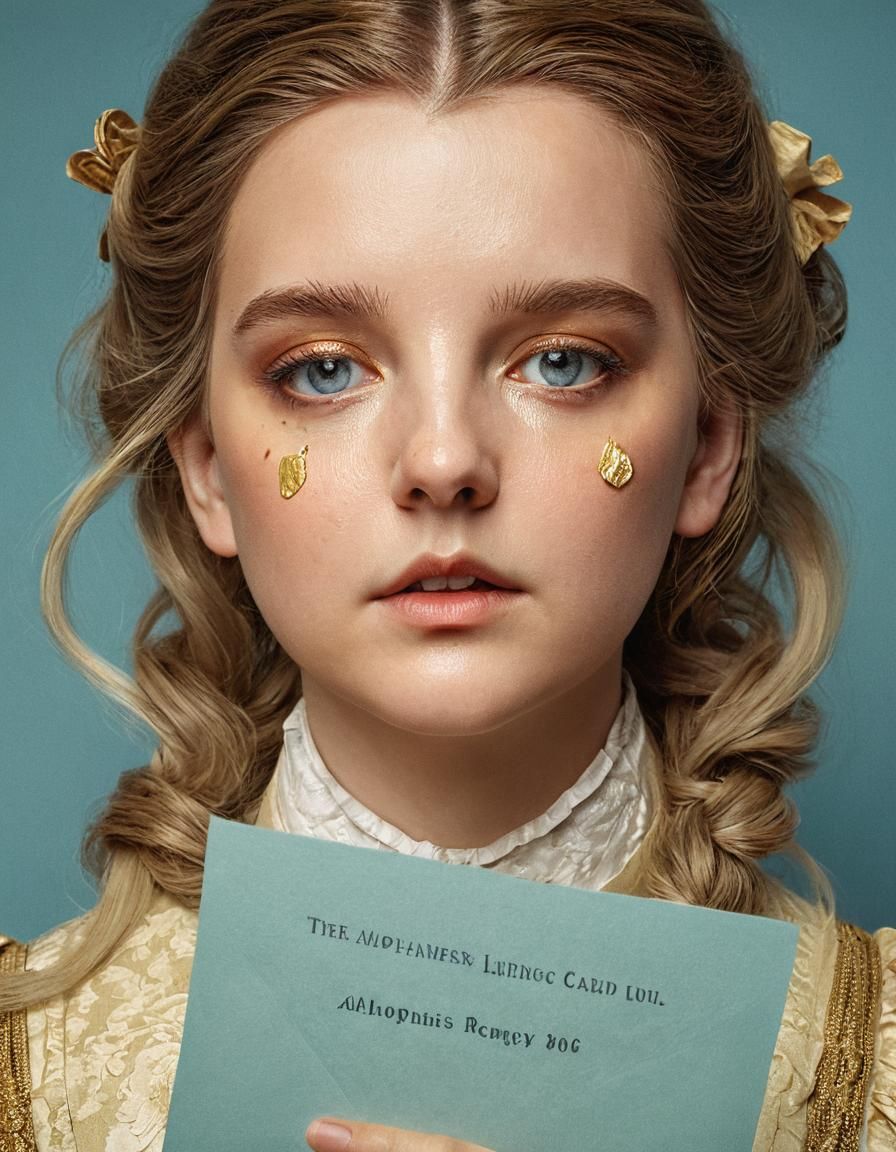 Heartbroken Woman in Regency Era Attire