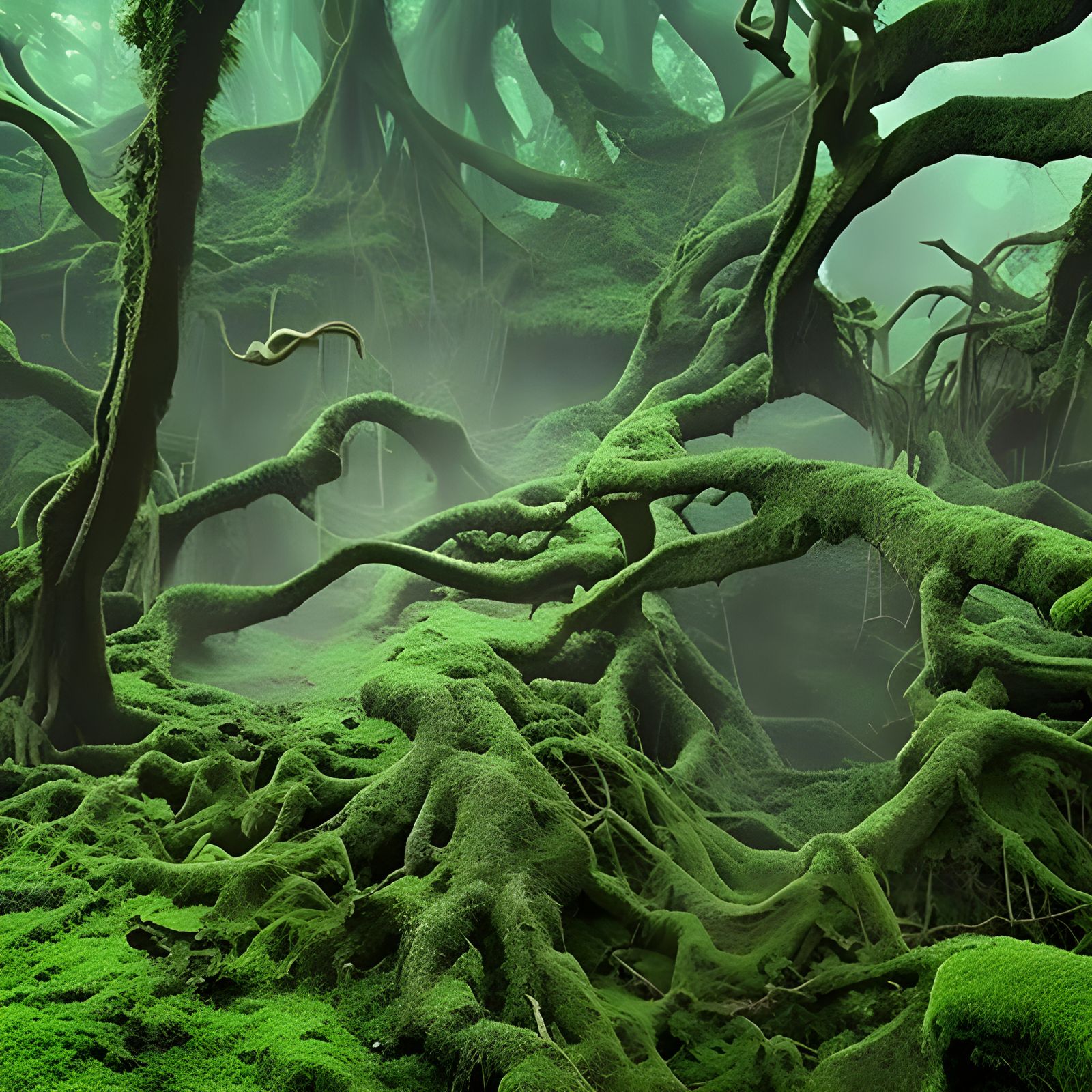 Eldritch Eye Emerges from Jungle Vines