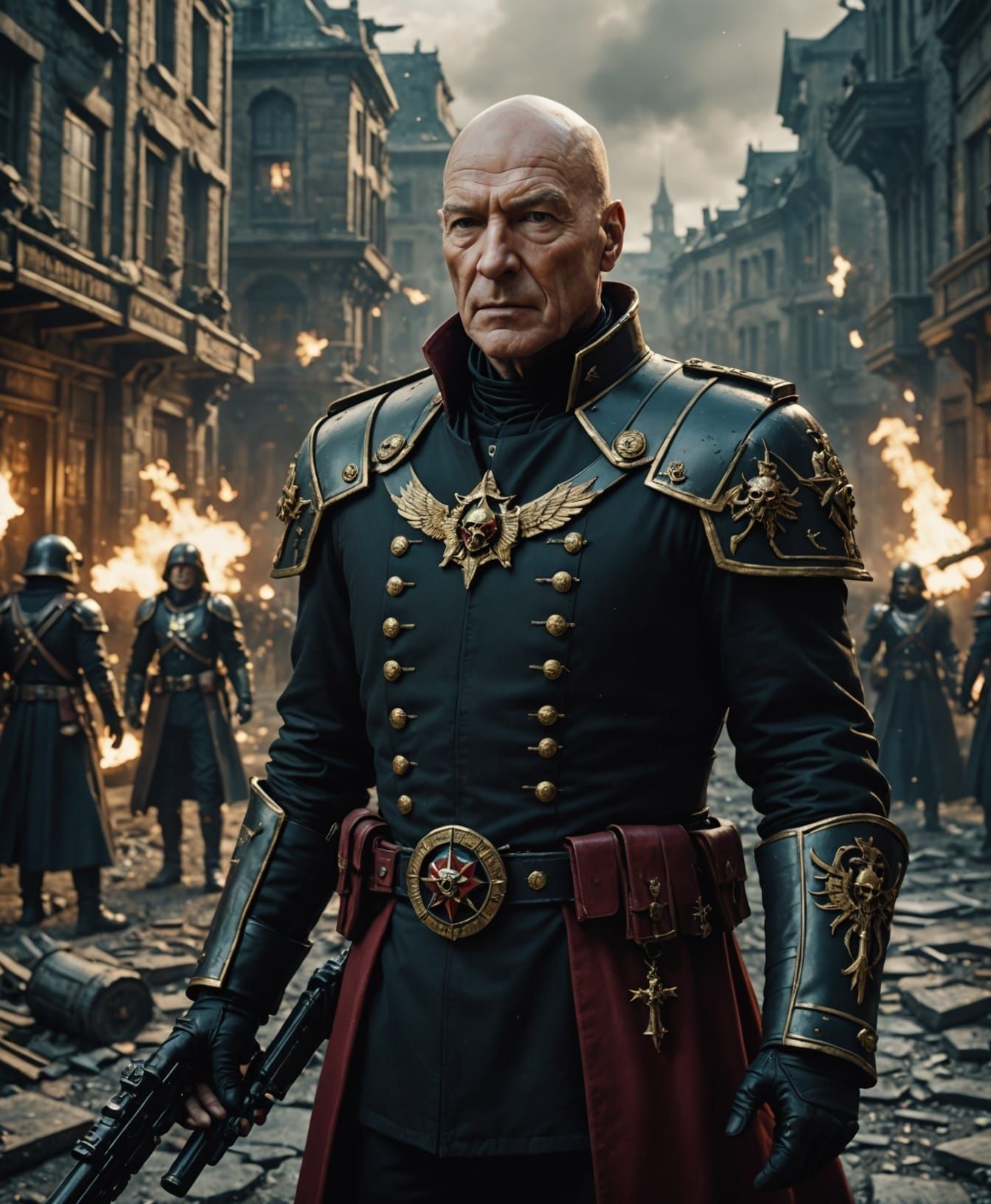Warhammer 40k Commissar Jean-Luc Picard Matte Painting