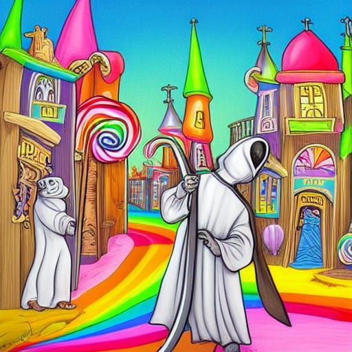 Plague Doctor's Cartoon Street Crucifixion