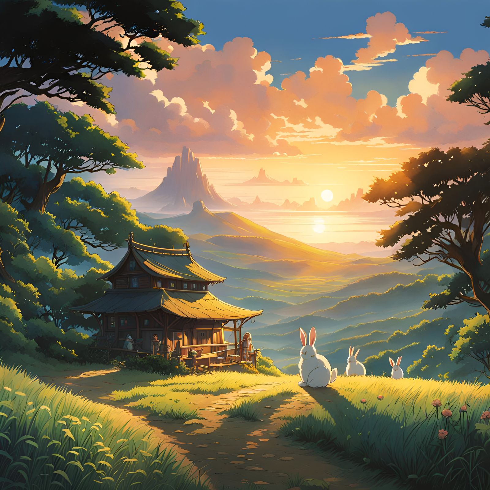 Warrior Rabbits Book Cover in Anime Style