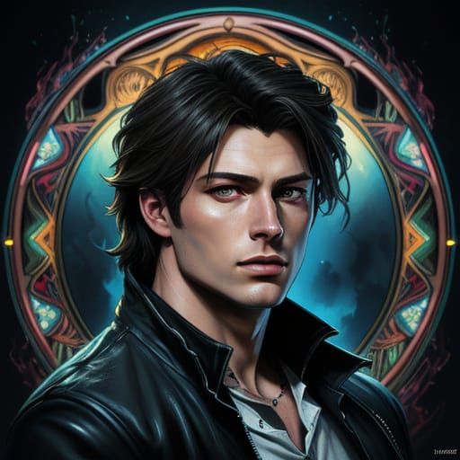 Supernatural God Portrait in Vibrant Digital Art Style