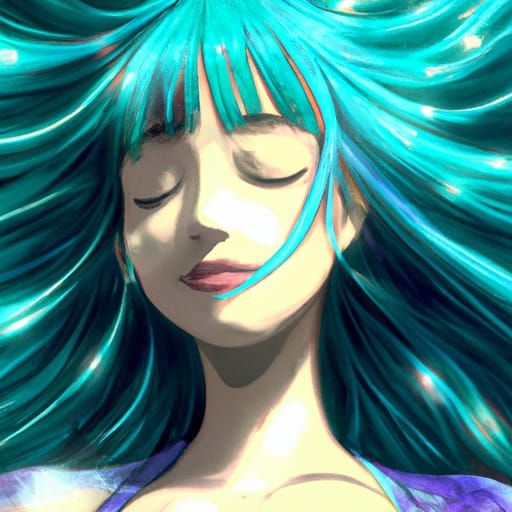 Anime Mermaid in Studio Ghibli Style