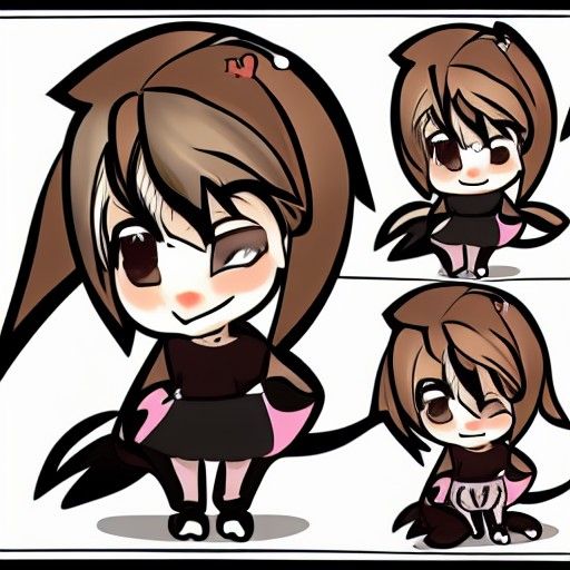 Chibi She-Wolf Concept Art: Cute and Adorable