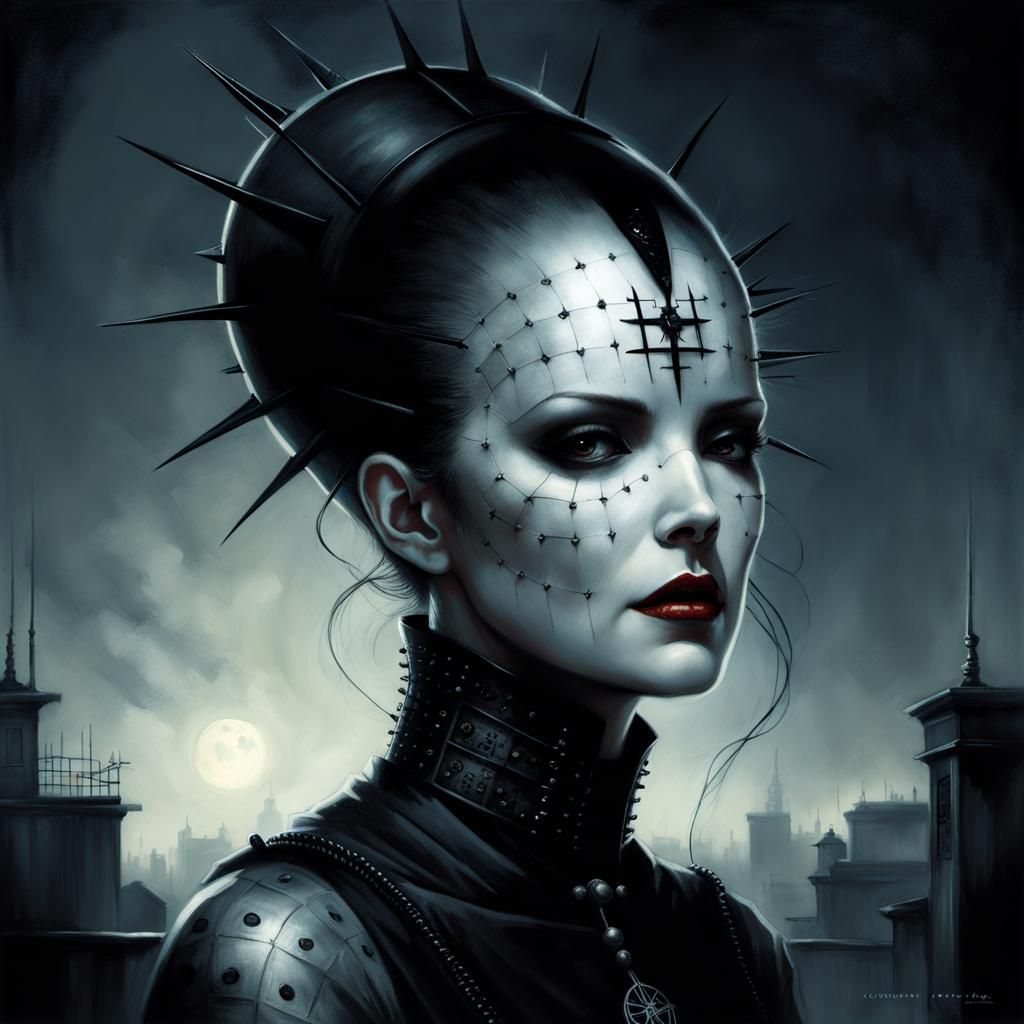 Rooftop Hellraiser Portrait in Illustration Style