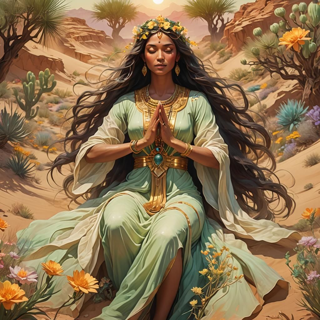 Goddess of Life Reinvigorates Desert