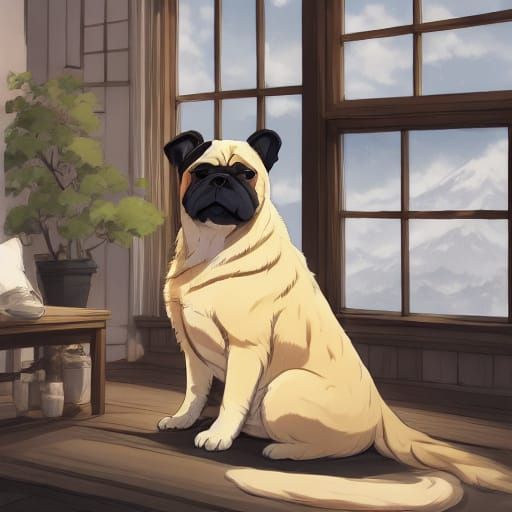 Cozy English Bulldog in a Plush Beanbag Chair