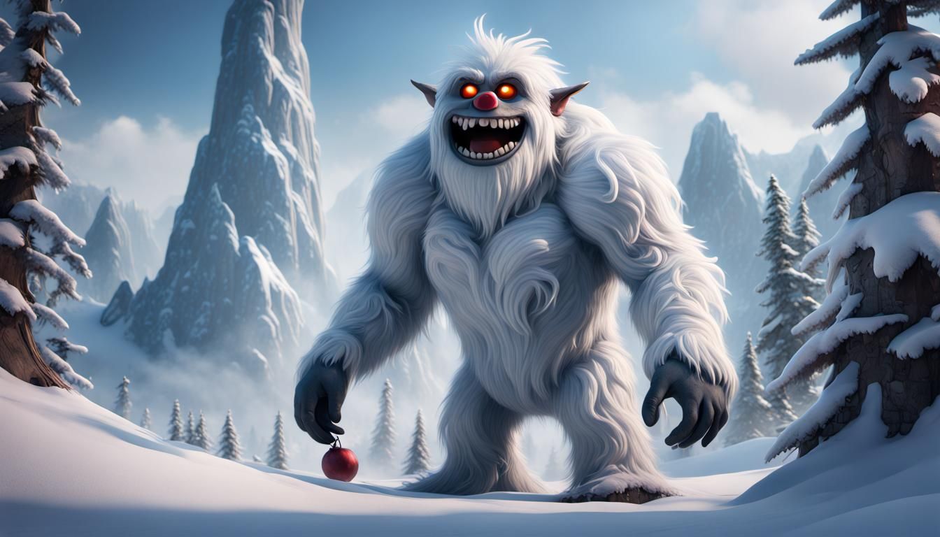 Abominable Snowman Detailed Matte Painting