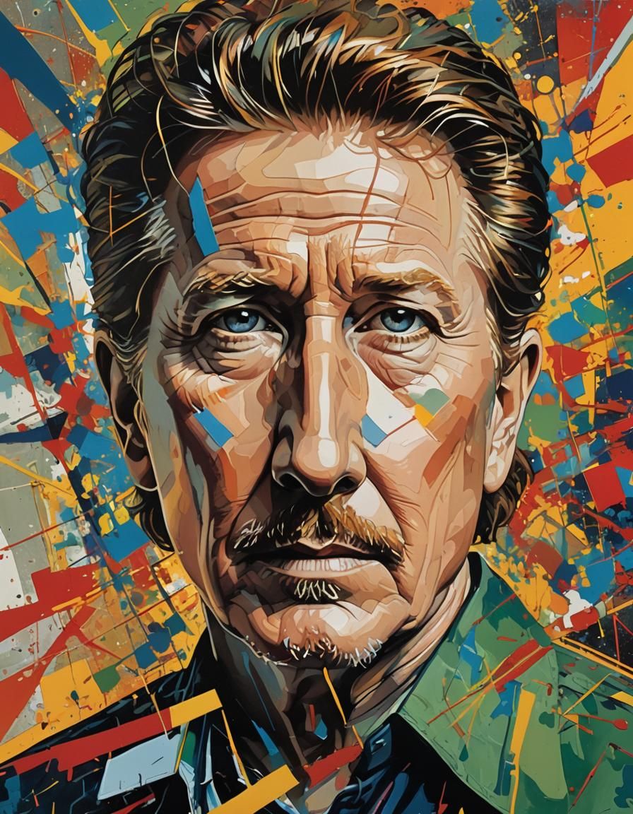 Don Henley Portrait in Marcel Duchamp Style