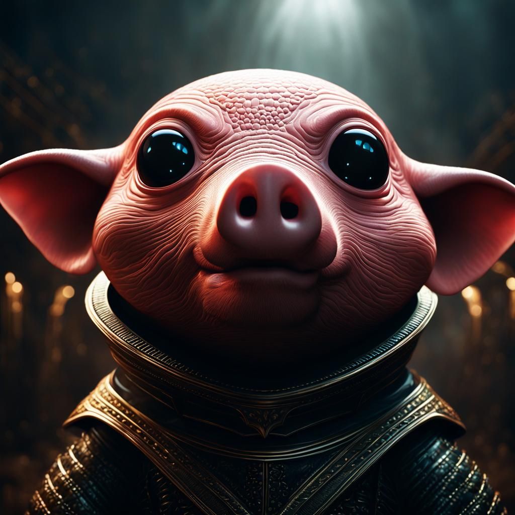 Cyberpunk Alien Piggy by Anton Semenov