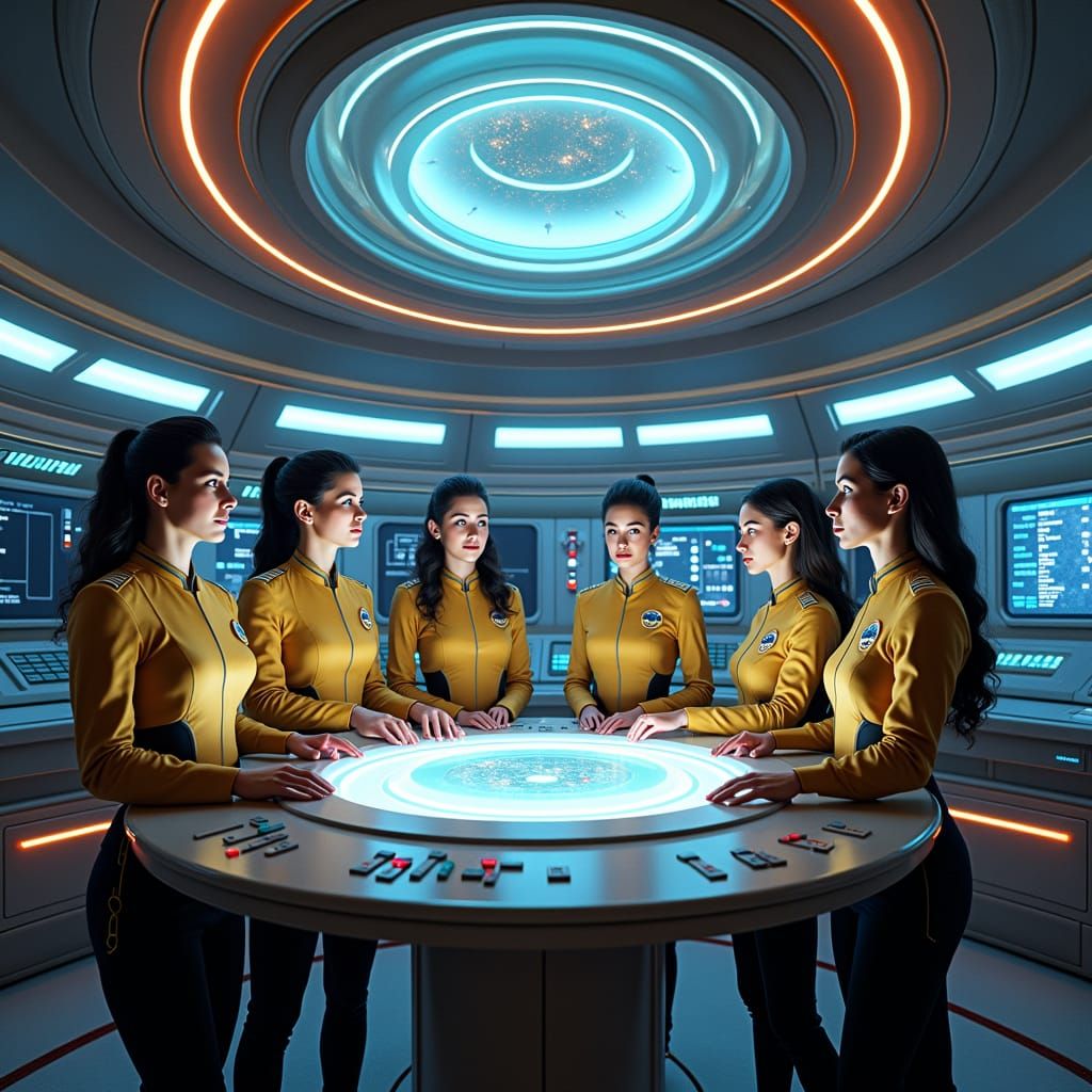 Star Trek Female Officers in Ship Control Room
