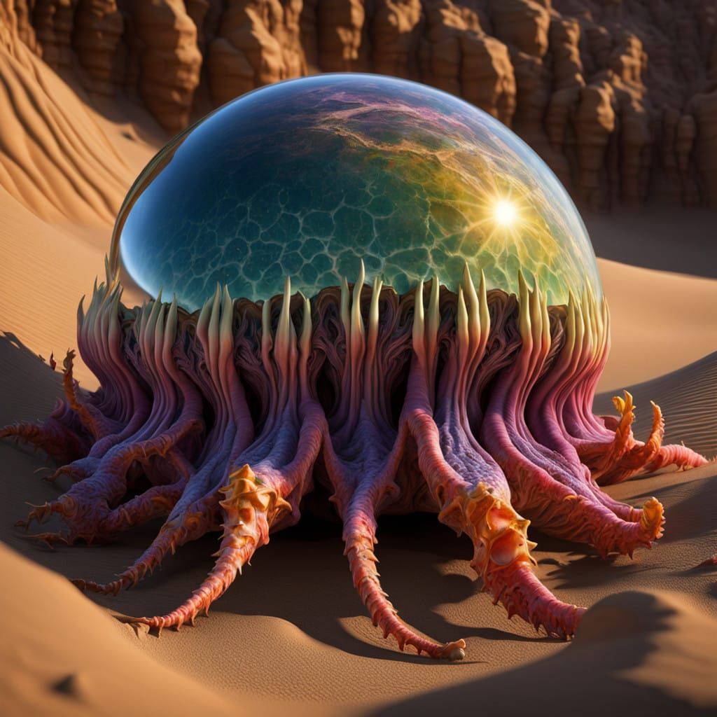 Surreal Exoplanet Creature Revealed in Hyperrealistic Portra...