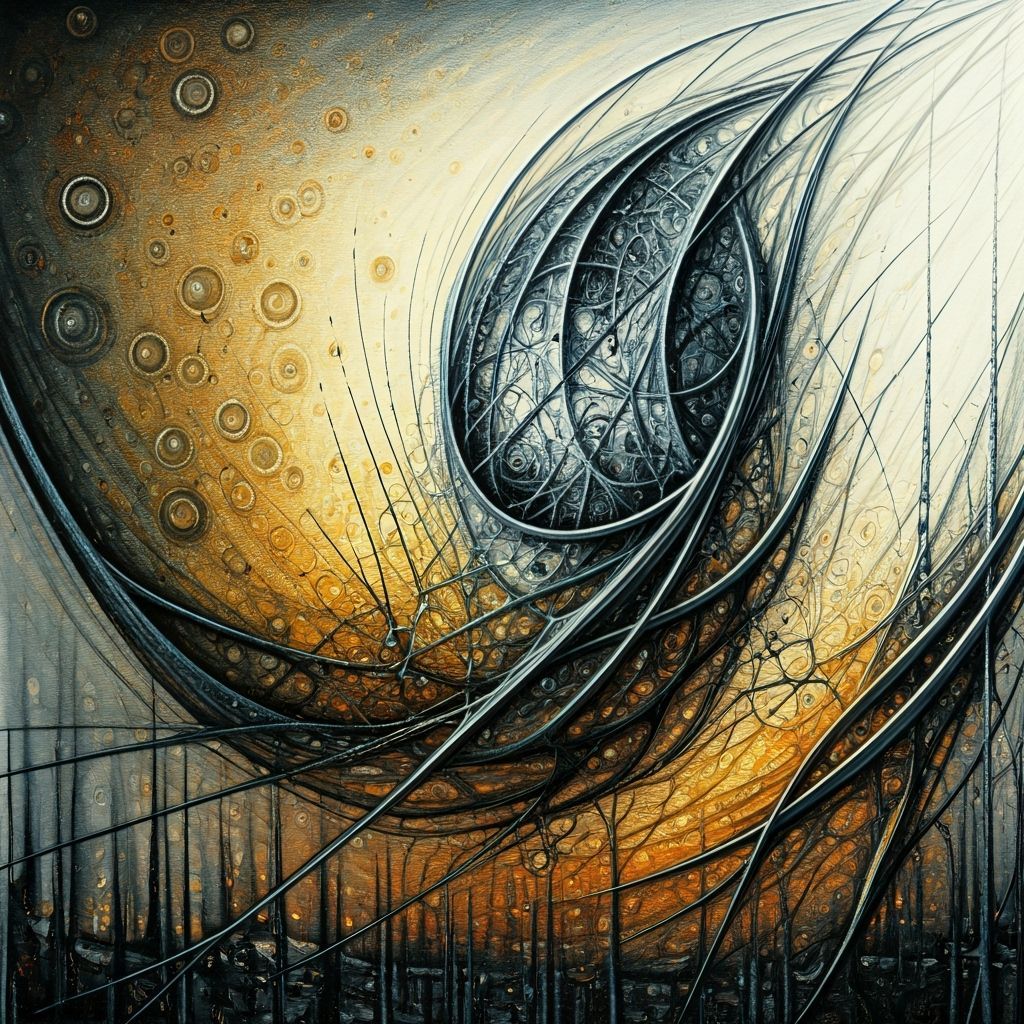 Expressive Life Artwork in Mixed Media Style