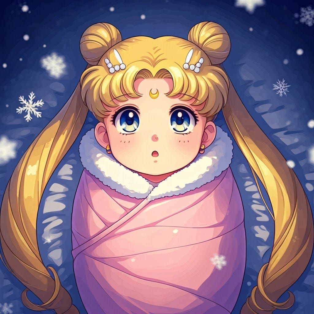 Baby Sailor Moon's Enchanted Winter Wonderland