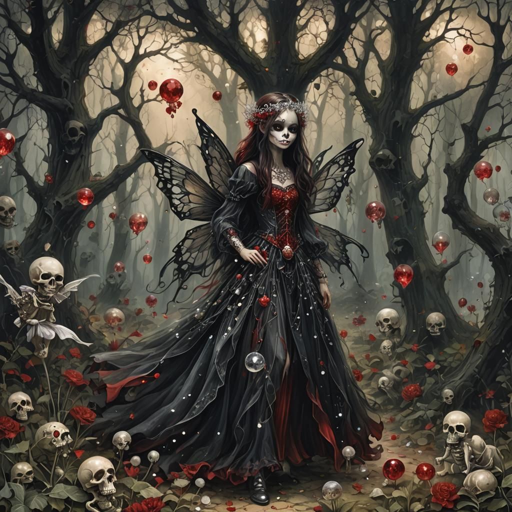 Sparkling Fairy Child with Crystal Orbs