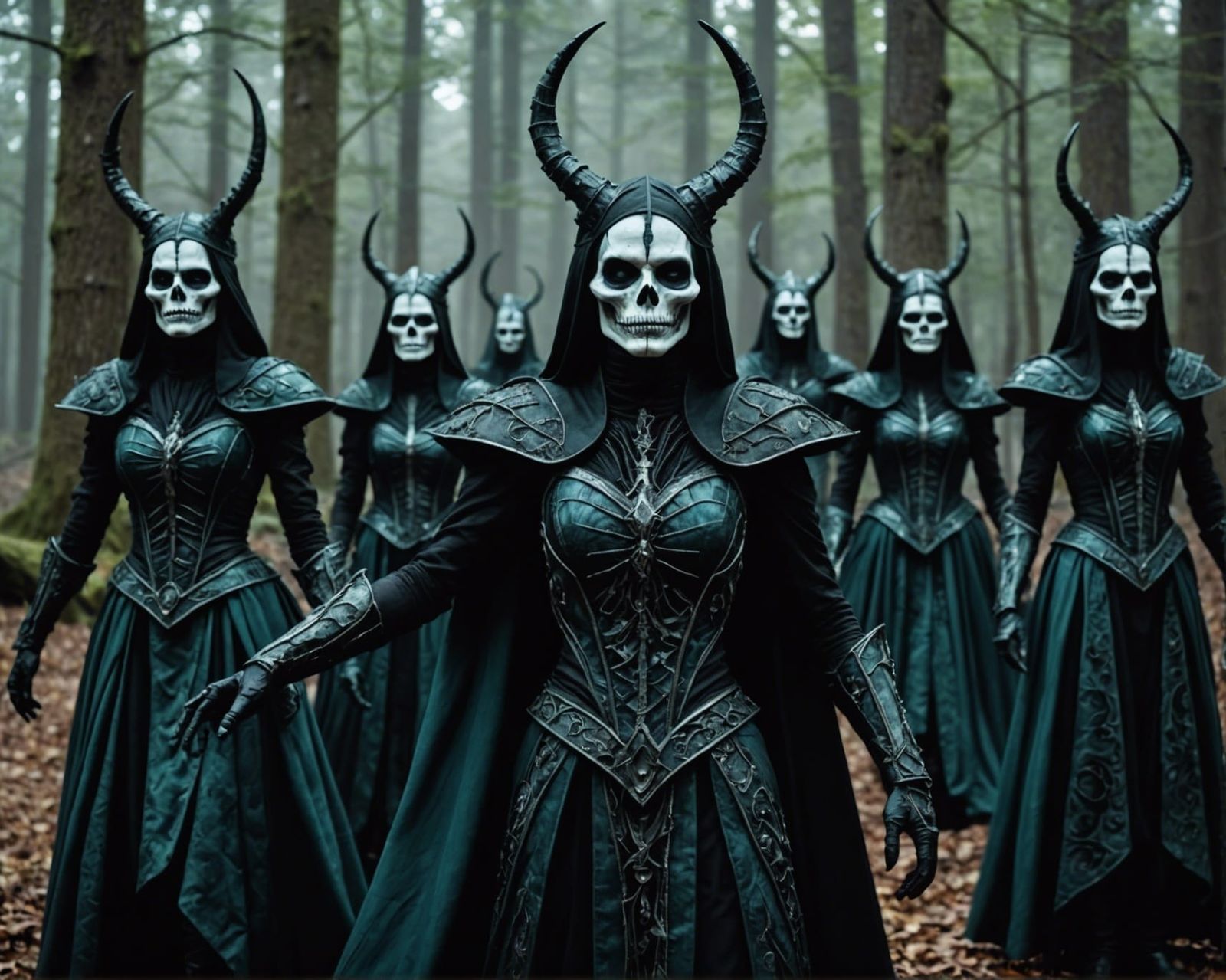 Whimsical Humanoid Figures in Performance Necromancy