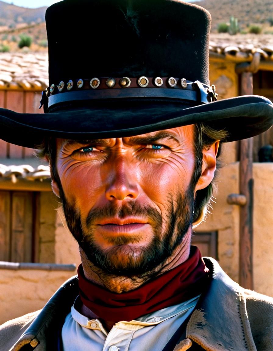 Iconic Western Hero in a Classic Standoff