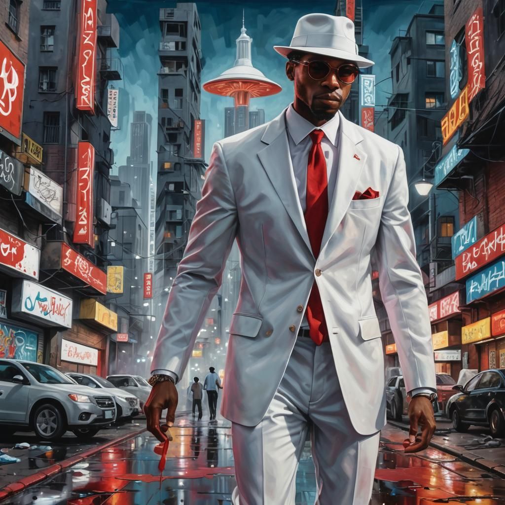 Zé Pilintra in Surreal Graffiti Art Style