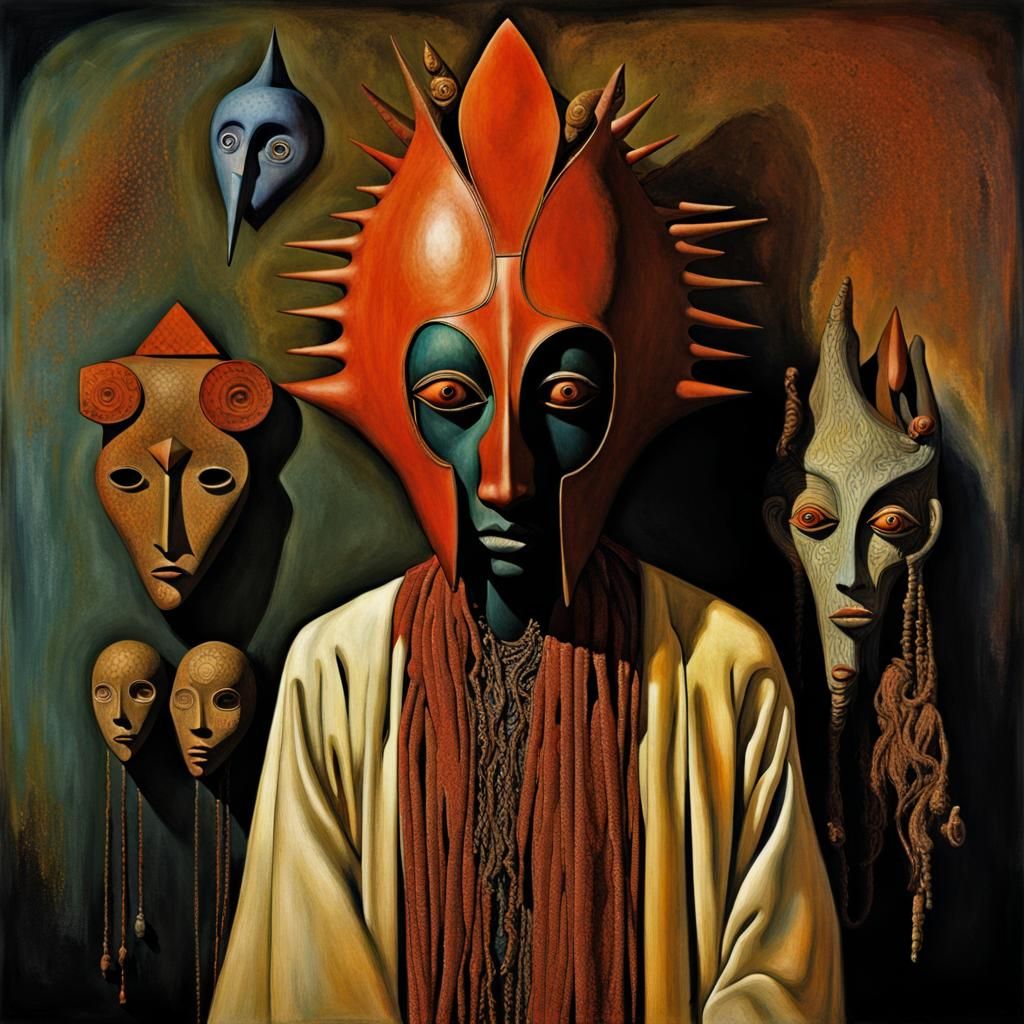 Surreal Hip Hop Dreamscape in Warm Colors