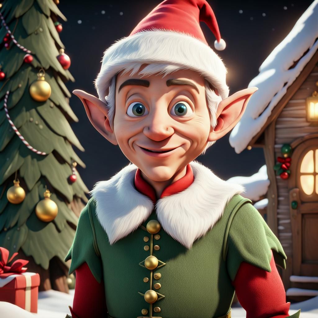 Christmas Elf in Rankin/Bass Style, Unreal Engine