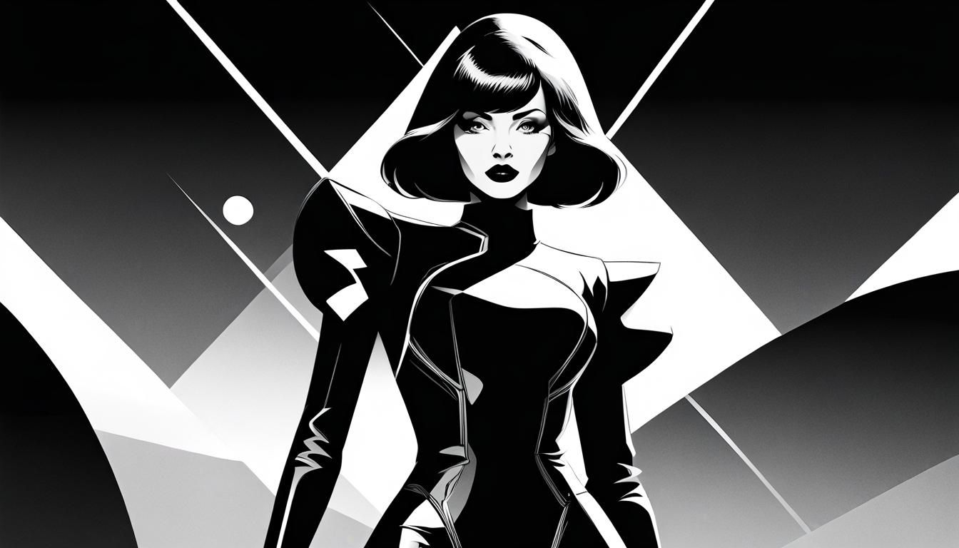 Retro-Futuristic Poster with Minimalist Vintage Design