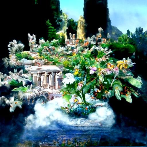 Ethereal Greek Ruins: Hyperdetailed Fantasy Landscape