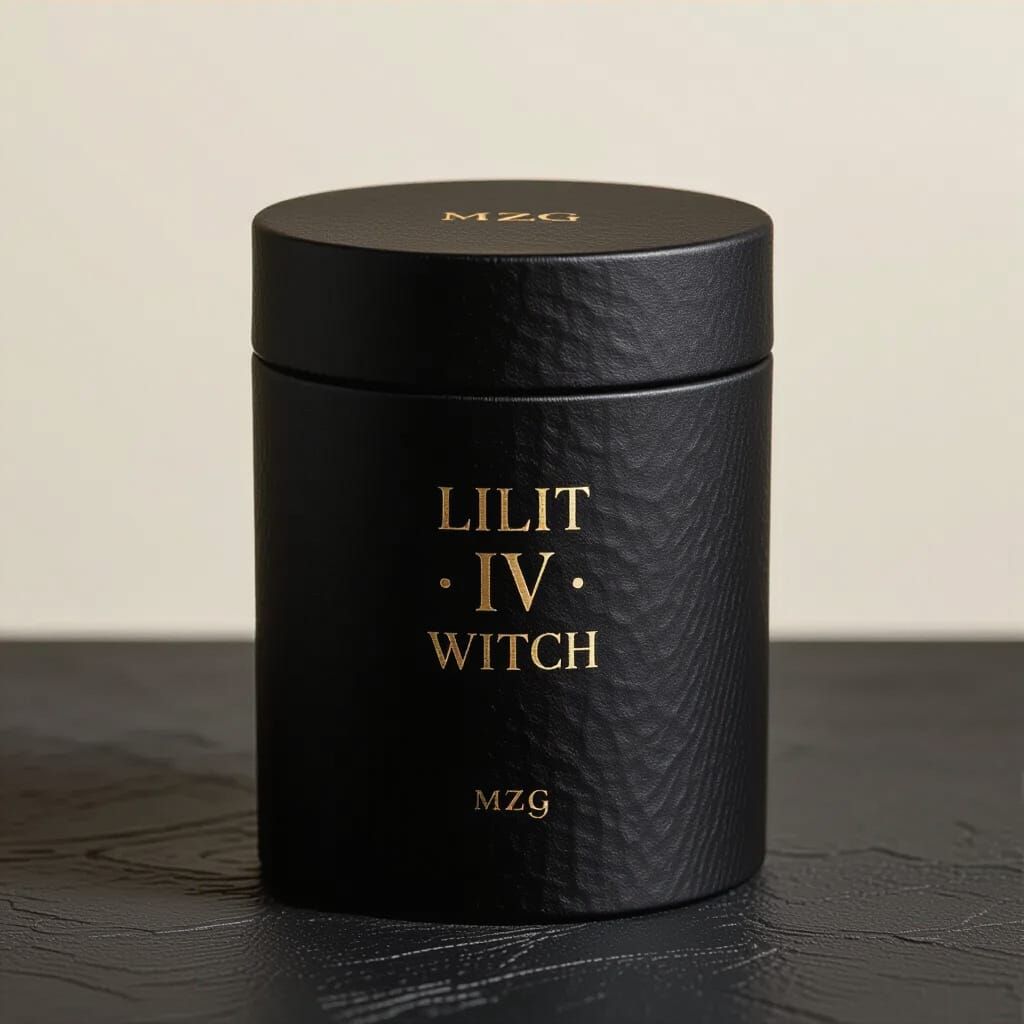 Luxury Black Candle Container with Gold Stamping