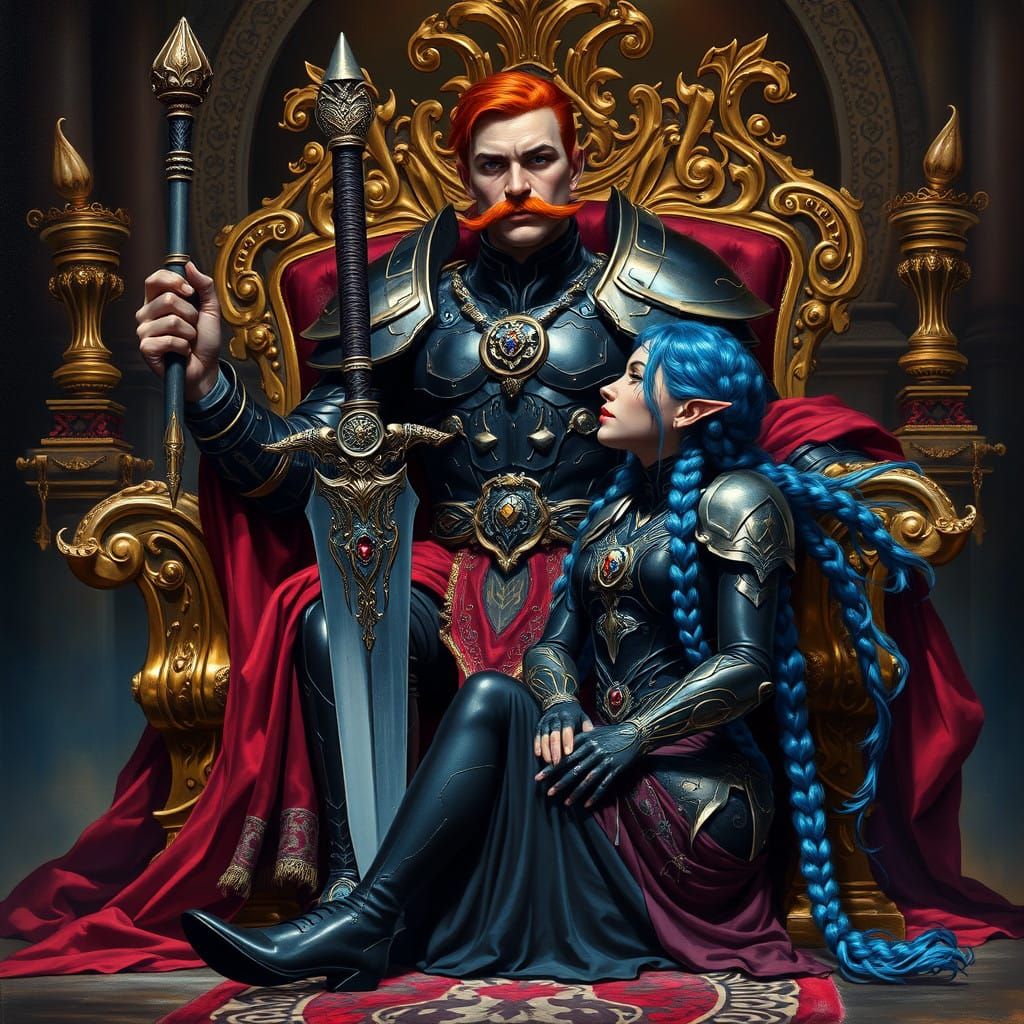 red king, blue queen