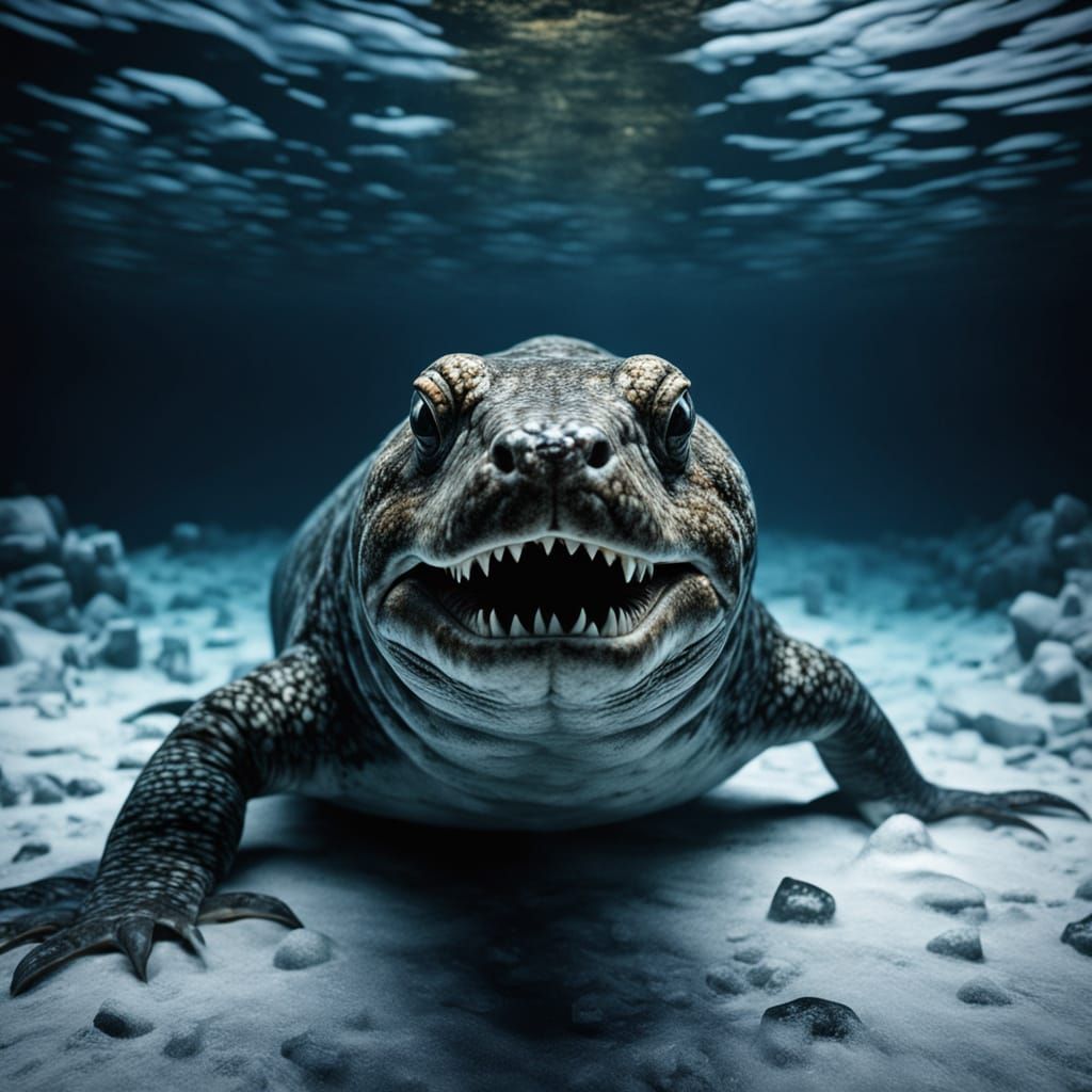 Gargantuan Moray Eel Trapped in Ancient Ice Cave