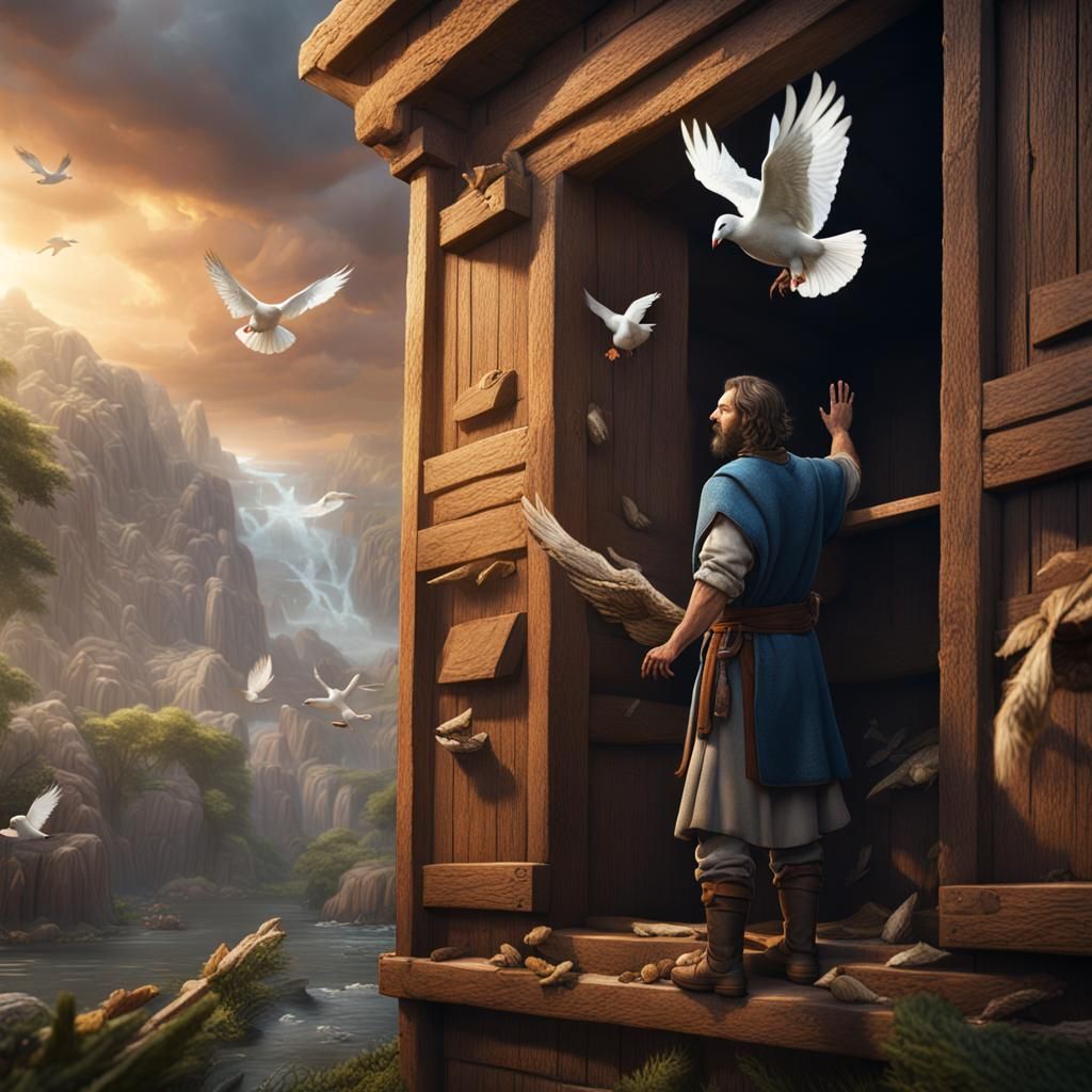 Noah's Dove: A Fantastical Matte Painting