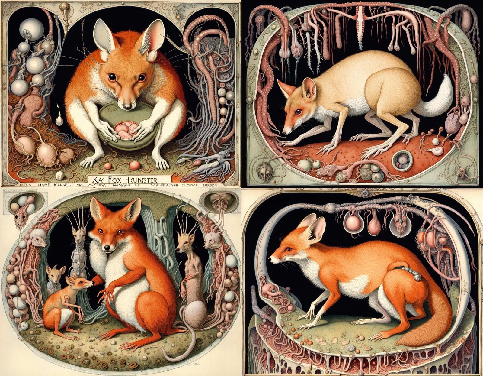 Surreal Animal Chimera Inspired by Golden Age Illustration