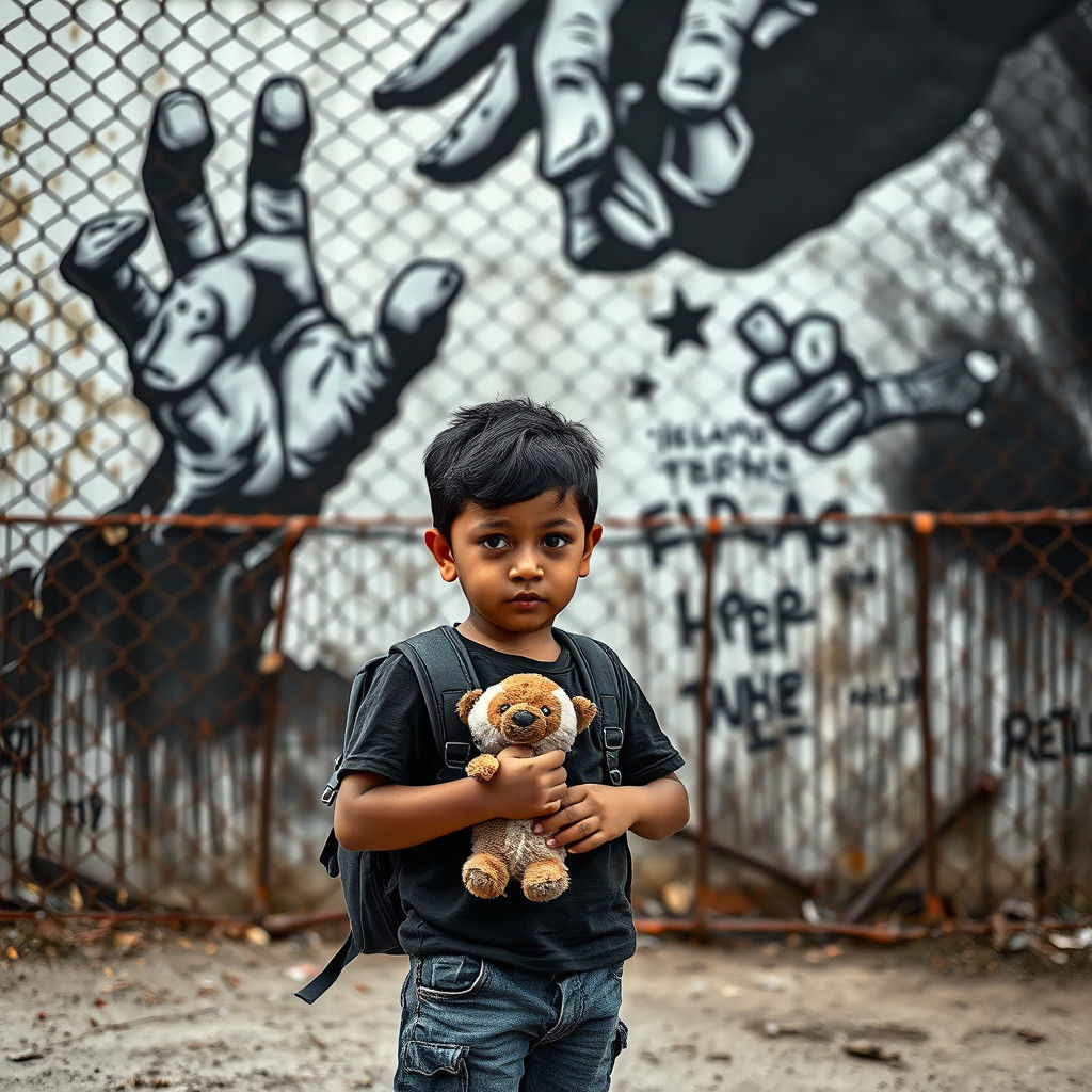 Boy Before Graffiti as Street Photography