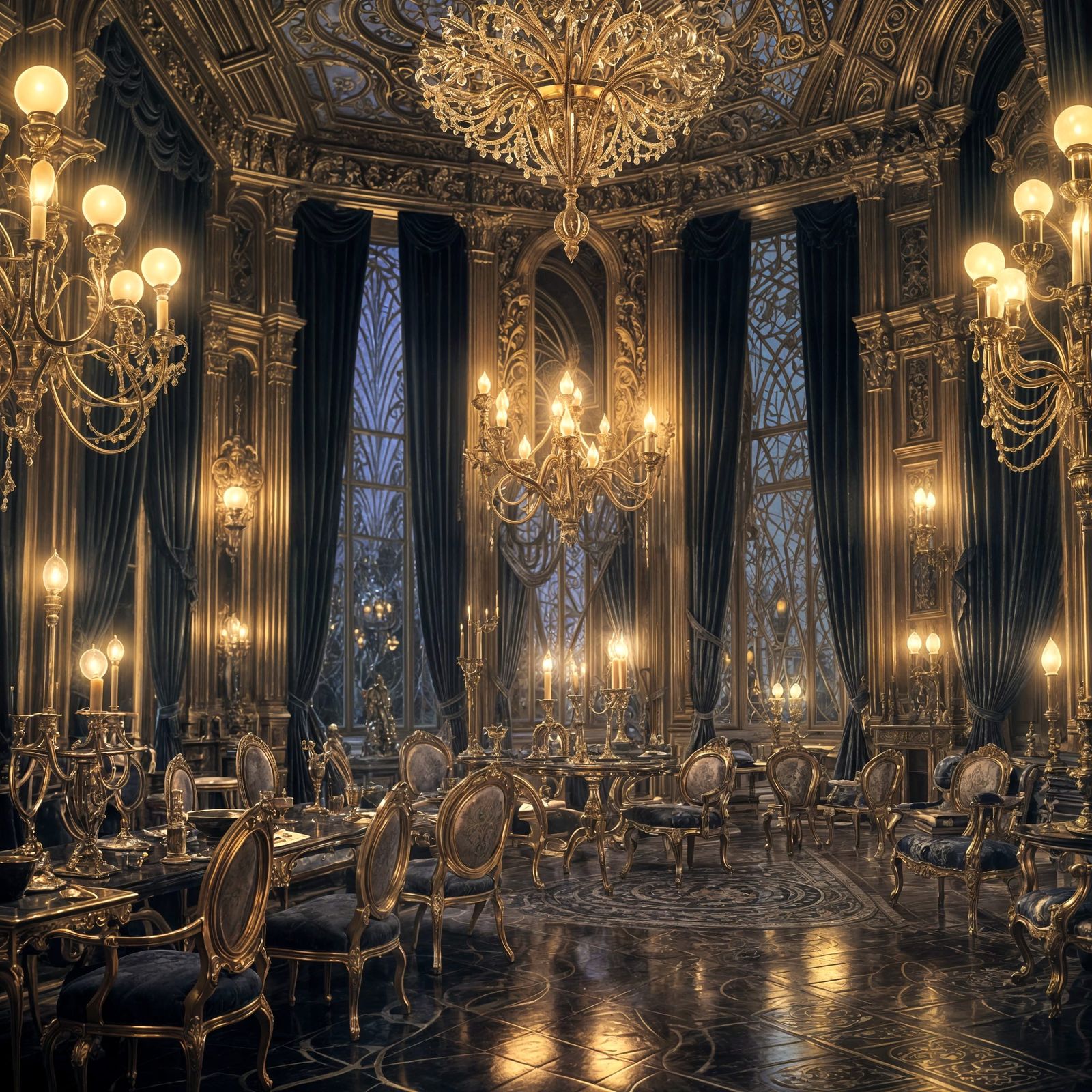 Gothic Lumiere and Mrs. Potts Illustration