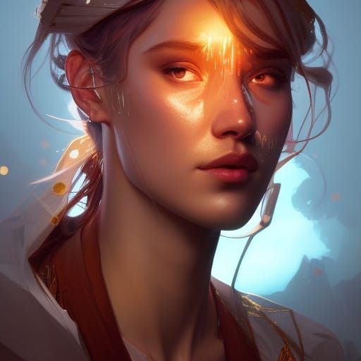 Detailed Portrait of iilluminaughtii in Art Nouveau Style